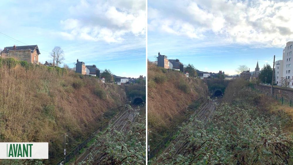 Serpe Limoges - Débroussaillage et abattage encordé tunnel Beauvoisine Rouen 2.png