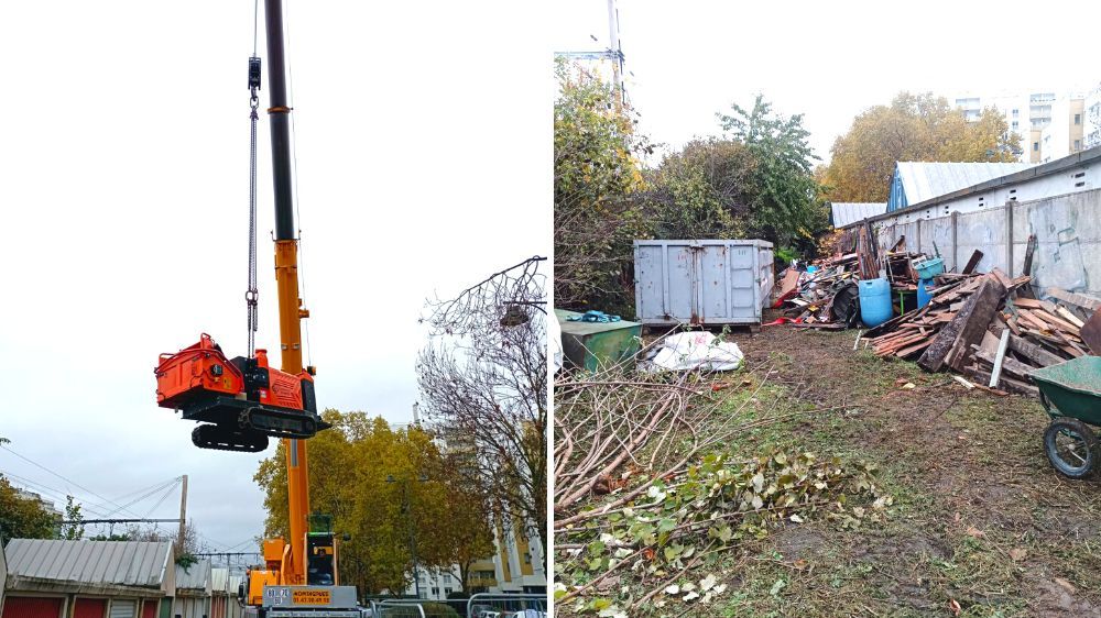 Nemours - remise en état d'une parcelle SNCF